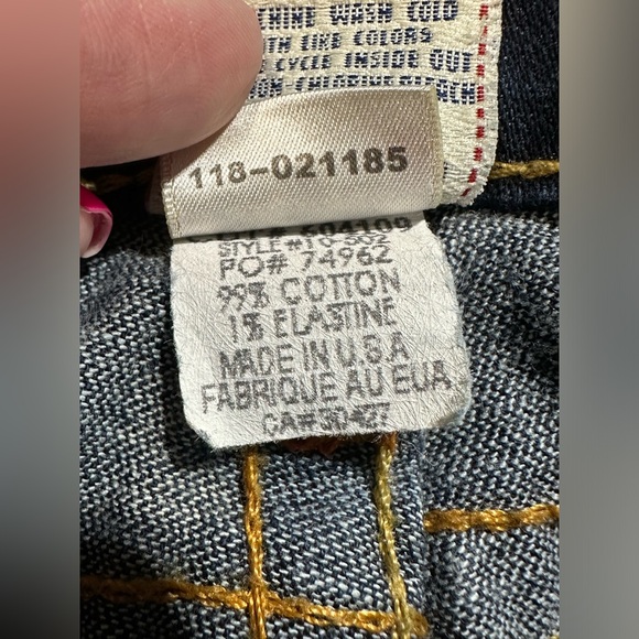 True Religion Johnny Dark Wash Straight Leg Low Rise Size 28 - Picture 11 of 11